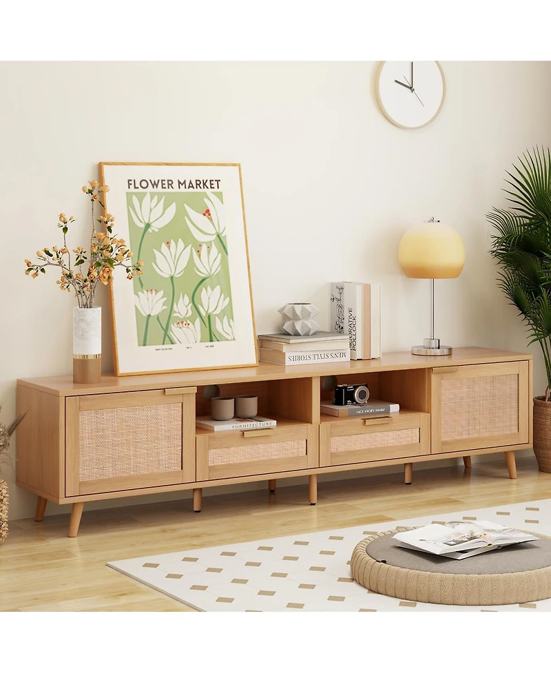 Streamdale Furniture Modern Farmhouse Tv Stand for 85" TVs