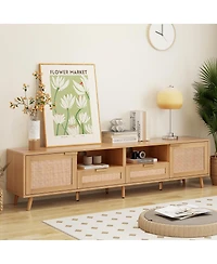 Streamdale Furniture Modern Farmhouse Tv Stand for 85" TVs