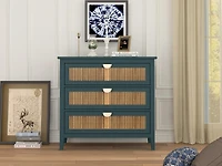 Streamdale Natural Rattan 3-Drawer Cabinet