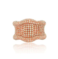 Suzy Levian New York Suzy Levian Sterling Silver Cubic Zirconia Wavy Curved Ring