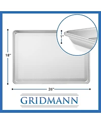 Gridmann 18" x 26" Commercial Grade Aluminum Perforated Baking Sheet Pan, Full Size Baking Tray