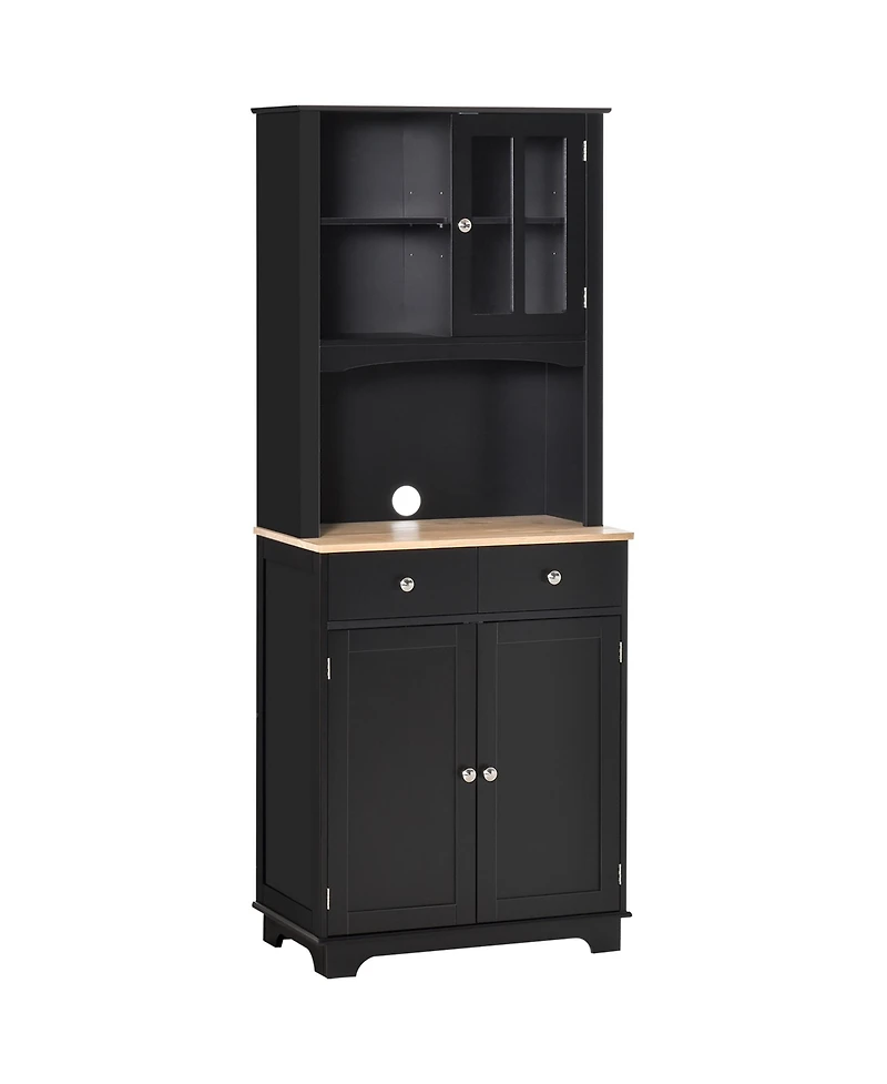 Homcom Kitchen Buffet and Hutch Pantry Wood Cabinet for Dining Room,