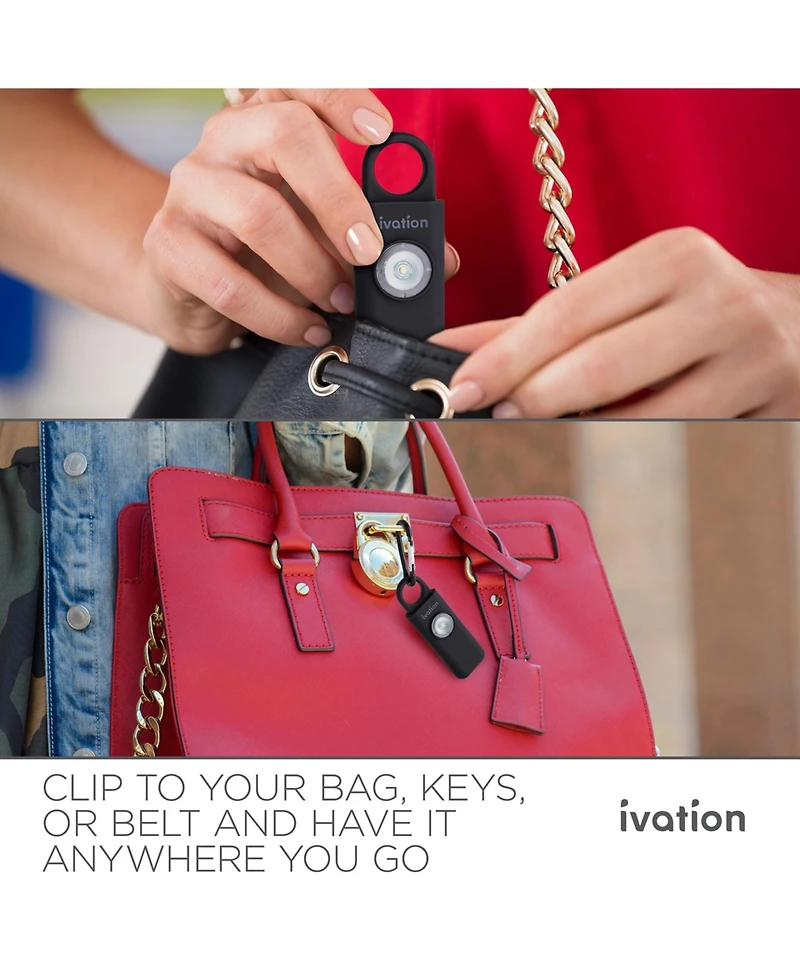 Ivation Personal Sos Keychain Alarm, Rechargeable Personal Alarm
