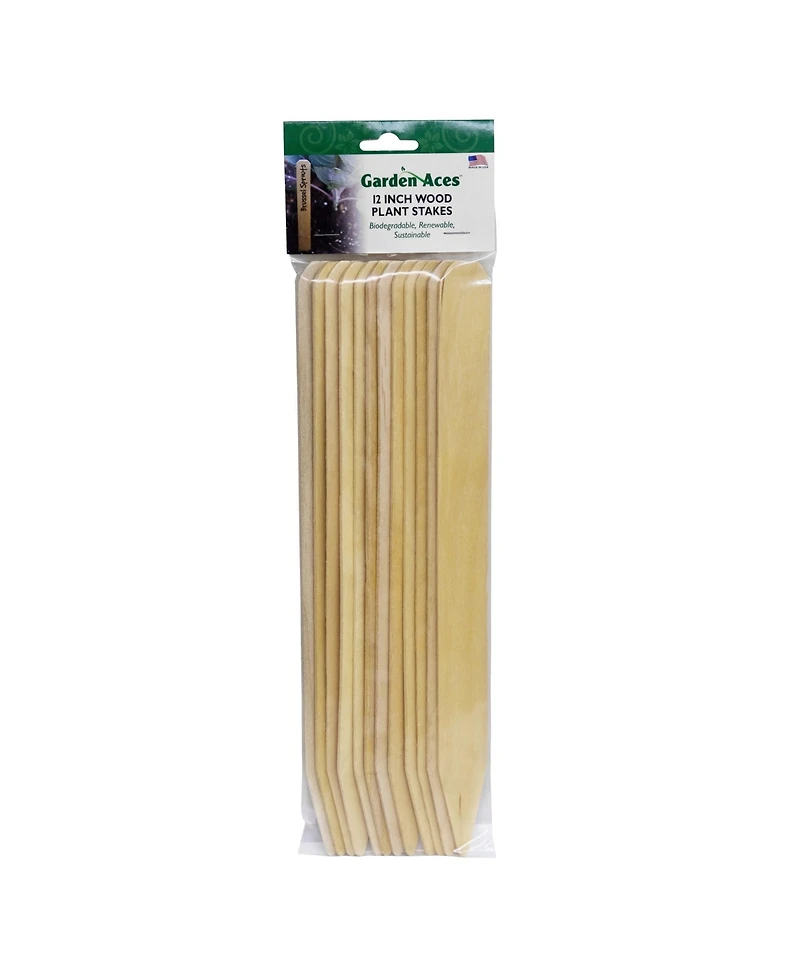 Dp Industries Garden Aces Wood Plant Stakes, 12" (Qty. 12 per pack)