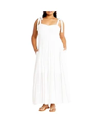 City Chic Plus Spot Sara Maxi Dress