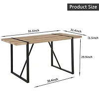 Streamdale Furniture Mdf Dining Table Set with Modern Chairs
