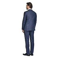 Gino Vitale Men's 3 Piece Slim Fit Tailored Check Suit