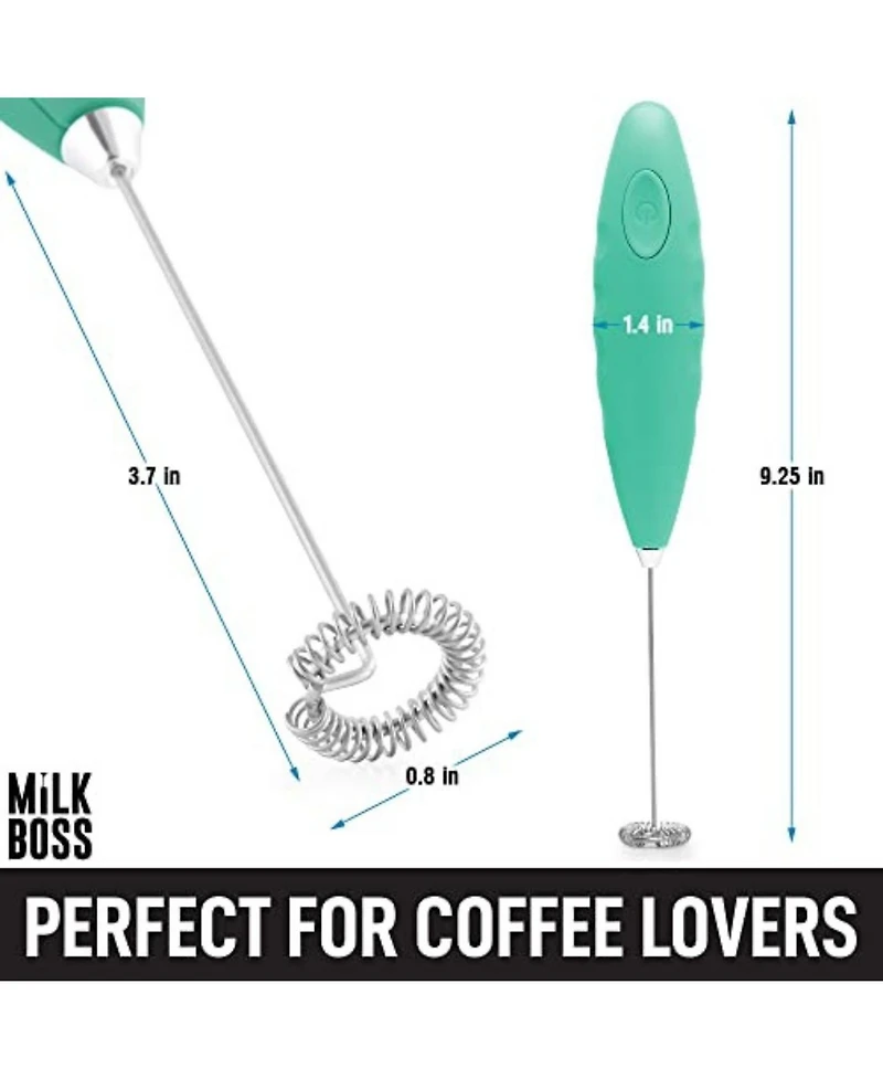 Milk Boss Frother for Coffee With Batteries Included