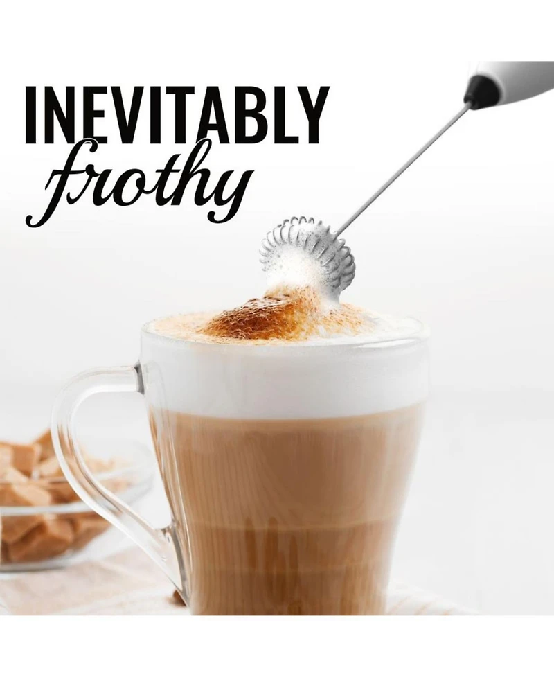 Double Whisk Milk Frother for Coffee With Upgraded Holster Stand