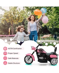 Slickblue 6V Powered Toddler 3-Wheel Motorbike Ride On Toy with Horn and Headlight
