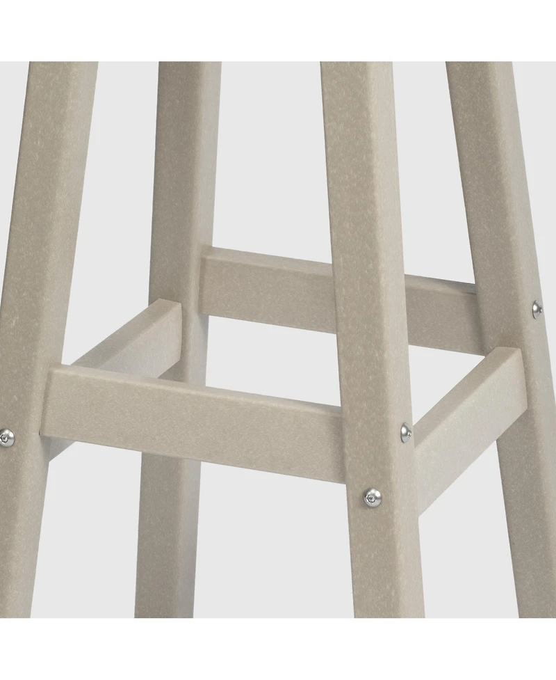 WestinTrends 24" Hdpe Outdoor Patio Counter High Backless Square Set of