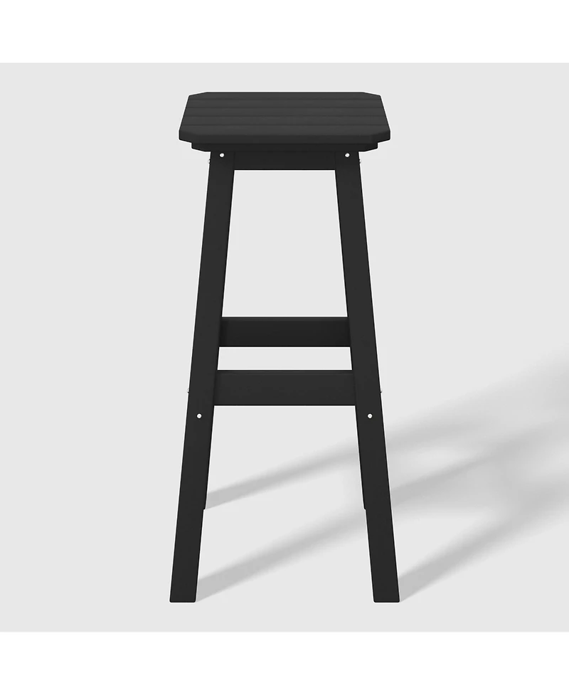 WestinTrends 29" Hdpe Outdoor Patio Square Bar Stools (Set of