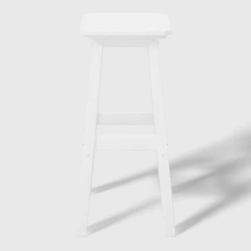 WestinTrends 29" Hdpe Outdoor Patio Square Bar Stools (Set of