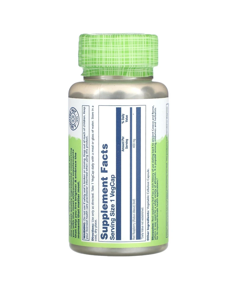Solaray True Herbs Red Raspberry 400 mg