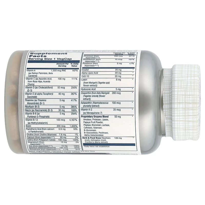 Solaray Once Daily Adult 50+ Multivitamin - 90 VegCaps