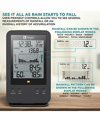 Logia 3-in-1 Rain Gauge Weather Station with Temperature & More