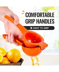 Premium Quality Metal Orange Squeezer, Citrus Juicer, Manual Press for Extracting the Most Juice Possible