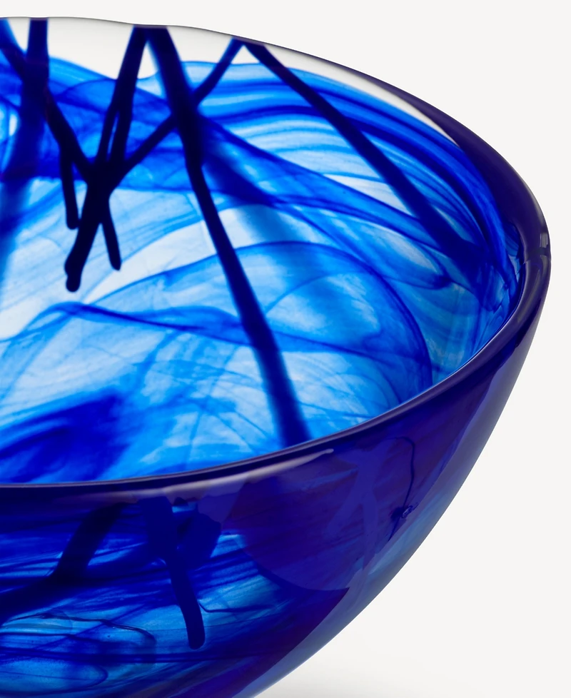 Kosta Boda 9.1" Contrast Blue Decor Bowl