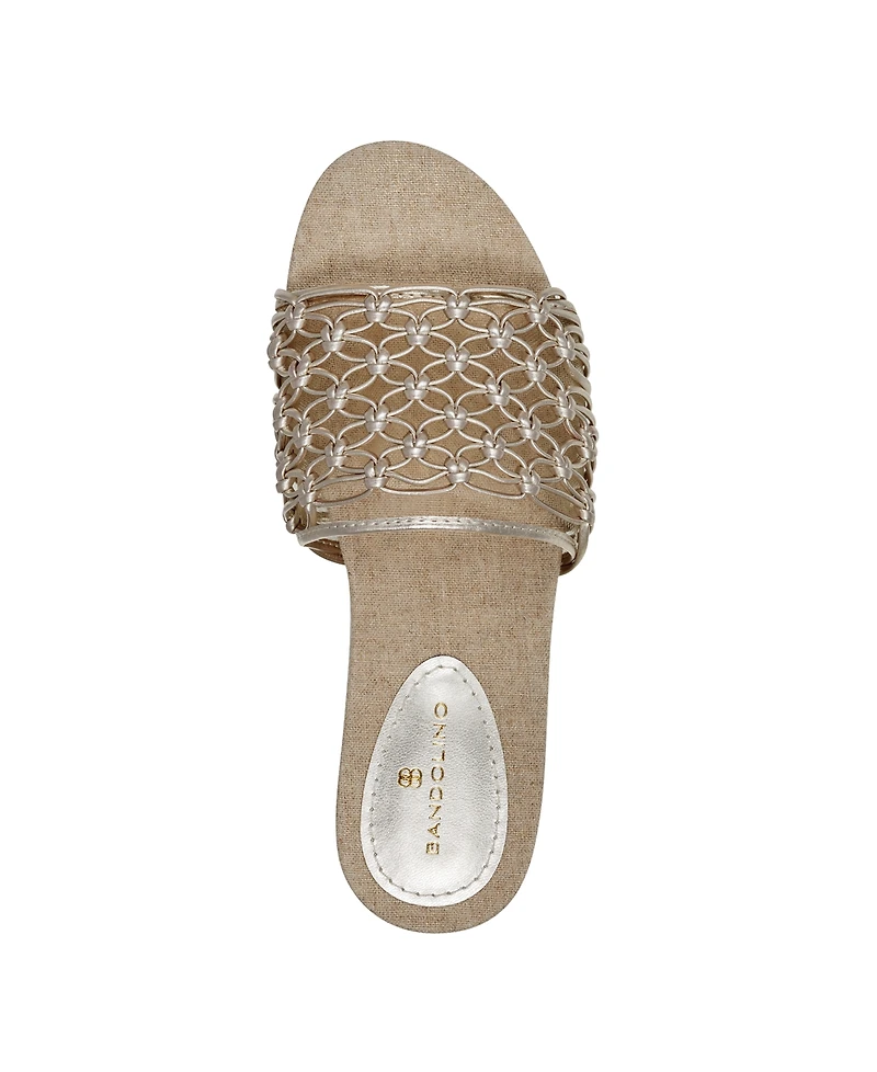 Bandolino Women's Melly Knotted Upper Flat Slide Sandals
