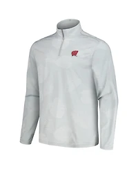 Tommy Bahama Men's Wisconsin Badgers Delray Frond Island Zone Half-Zip Jacket