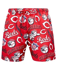 Pro Standard Men's Black Cincinnati Reds Toss Logo Woven Shorts