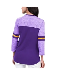 G-iii 4Her by Carl Banks Women's Los Angeles Lakers Play the Game 3/4-Sleeve T-Shirt