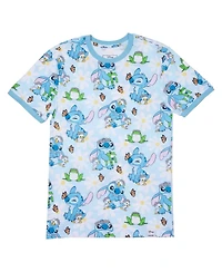 Loungefly Men's and Women's Light Lilo Stitch Springtime Daisy Allover Print T-Shirt