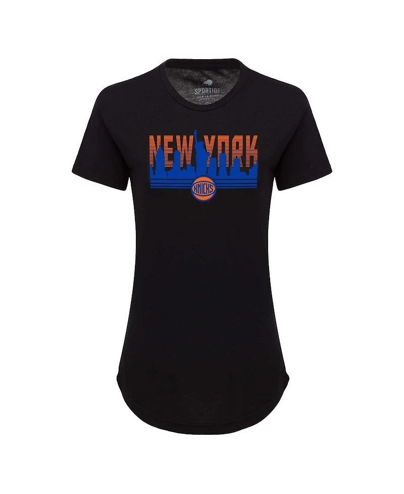 Sportiqe Women's New York Knicks Phoebe Super Soft Tri-Blend T-Shirt