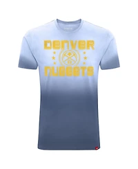Sportiqe Men's and Women's Denver Nuggets Bingham Sun-Fade T-Shirt