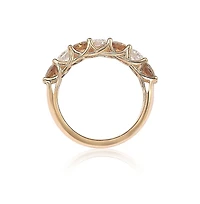 Suzy Levian Sterling Silver White Cubic Zirconia Half Eternity Band