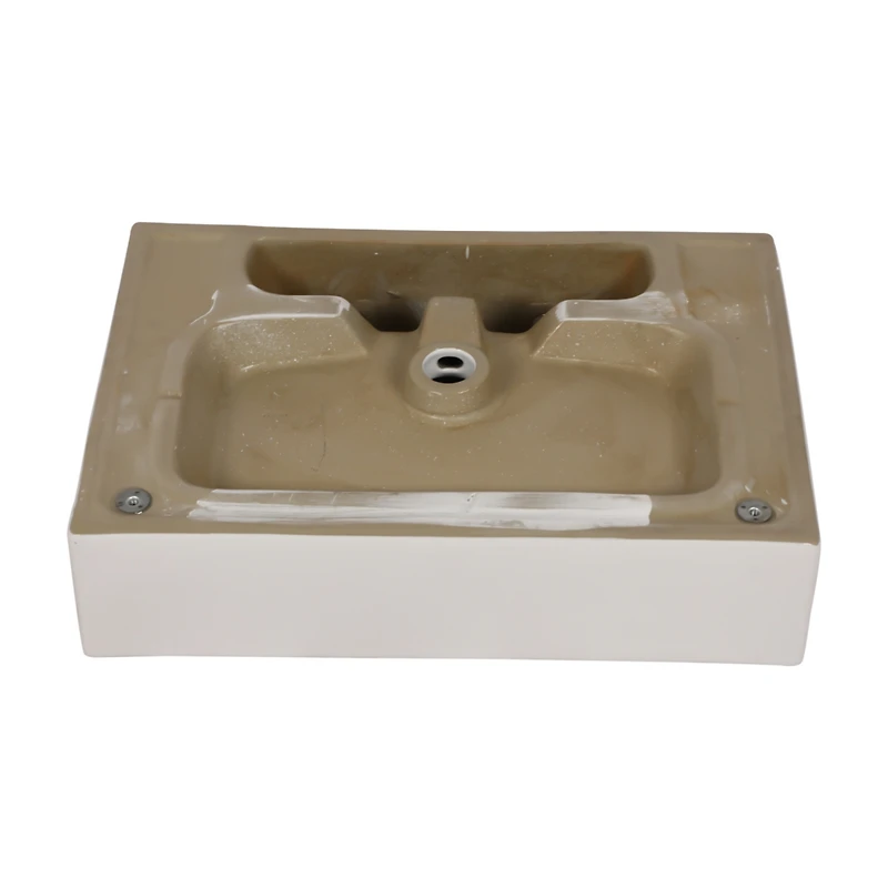 30" Bathroom Console Sink With Overflow, Ceramic Console Sink White Basin Gold Legs