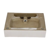 30" Bathroom Console Sink With Overflow, Ceramic Console Sink White Basin Gold Legs