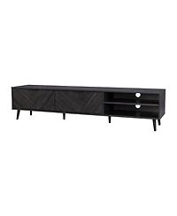 Amber & Emily Tv Stand with Doors and Open Shelves for TVs up to 85"