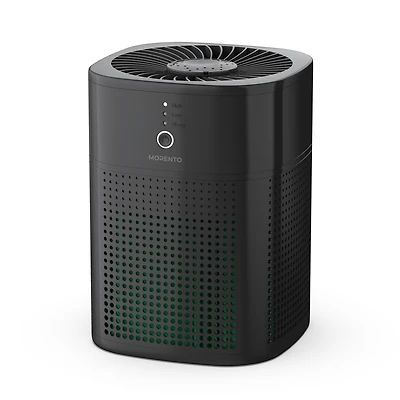 Morento Air Purifiers for Bedroom, Room Purifier Hepa Filter Smoke, Allergies, Pet Dander, Small with Sleep Mode, Black and White
