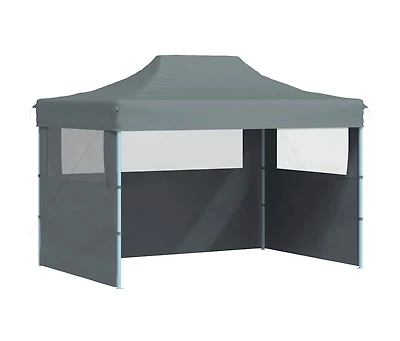 Professional Folding Party Tent with 3 Sidewalls 9.8'x13.1' Steel Anthracite