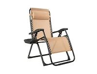 Slickblue Oversize Lounge Chair with Cup Holder of Heavy Duty for Outdoor