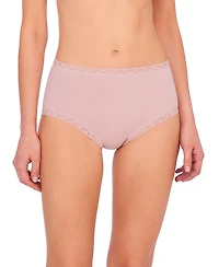 Natori Bliss Lace-Trim High Rise Cotton Brief 755058