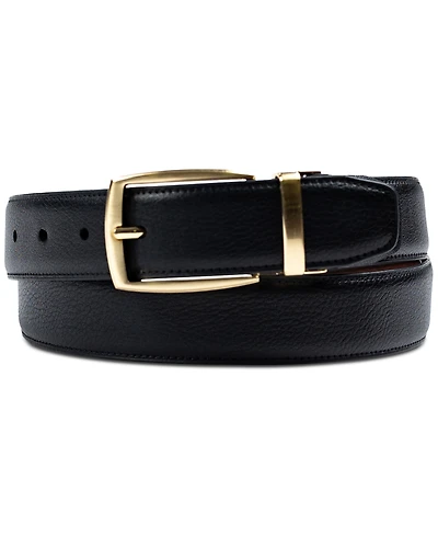 Club Room Men's Reversible Pebble Belt, Created for Macy's