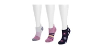 Muk Luks Women's 3 Pack Nylon Compression Ankle Socks