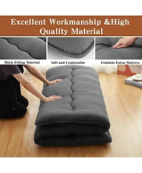 Caromio Full Futon Mattress Floor Pad Portable Dorm Sleeping Pad, 54"x 80"