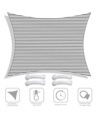 Yescom 23x20 Ft 95% Uv Block Hdpe Rectangle Sun Shade Sail Canopy Outdoor Patio Pool