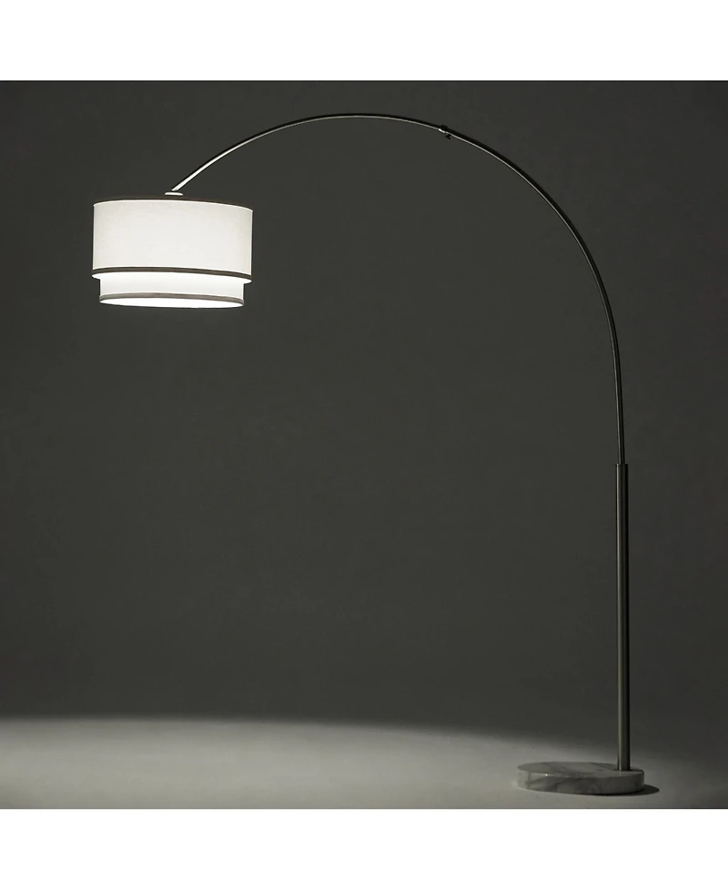 Mason 81" Led Contemporary Arc Floor Lamp with Marble Base, Bulb Included