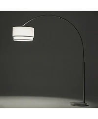 Mason 81" Led Contemporary Arc Floor Lamp with Marble Base, Bulb Included