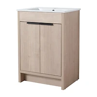 Streamdale Freestanding Vanity with White Sink & Soft-Close Doors