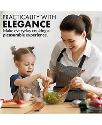 Piece Natural Teak Wooden Utensils for Cooking