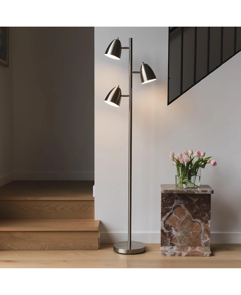 Jacob 64" Led Tree Floor Lamp with 3 Rotating Adjustable Heads