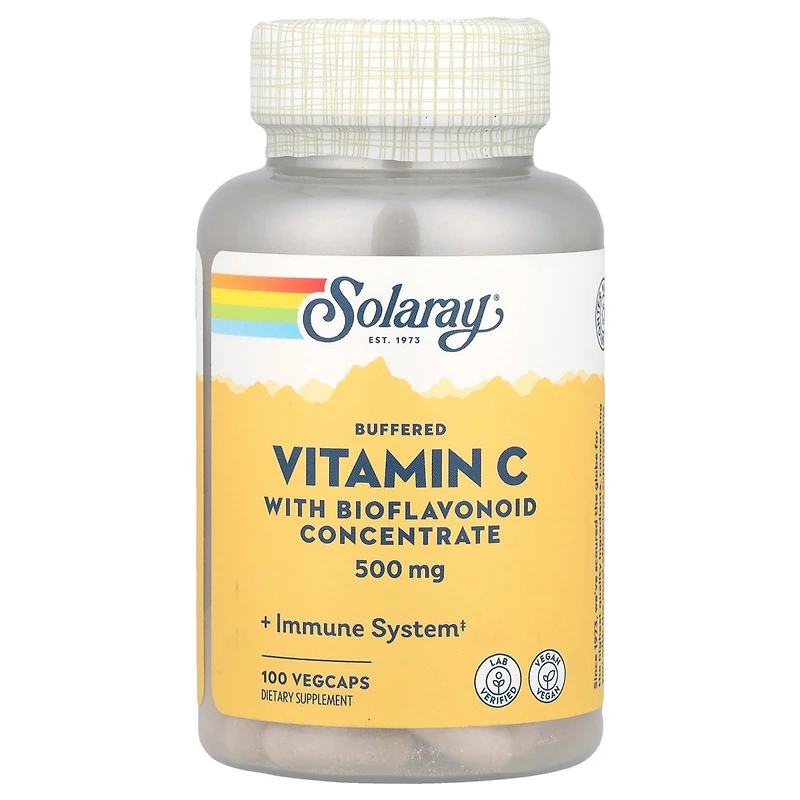 Solaray Buffered Vitamin C with Bioflavonoid Concentrate 500 mg