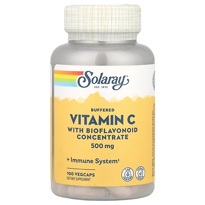 Solaray Buffered Vitamin C with Bioflavonoid Concentrate 500 mg