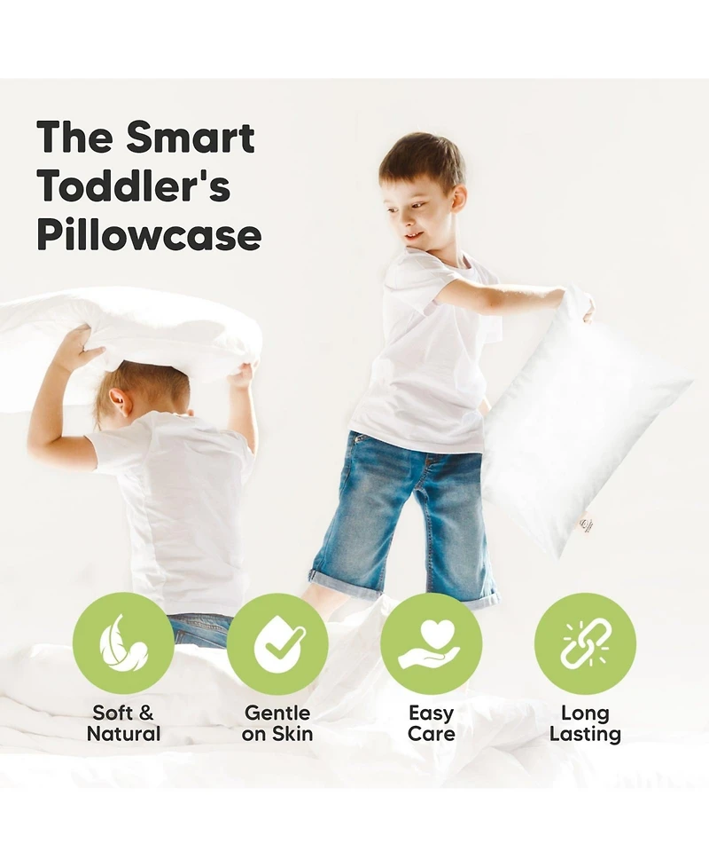 KeaBabies Toddler Pillowcase for 14X20 Pillow, Organic Pillow Case, Travel Pillow Case Cover