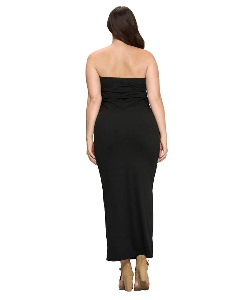 L I V D Plus Camo Sleeveless Slit Dress